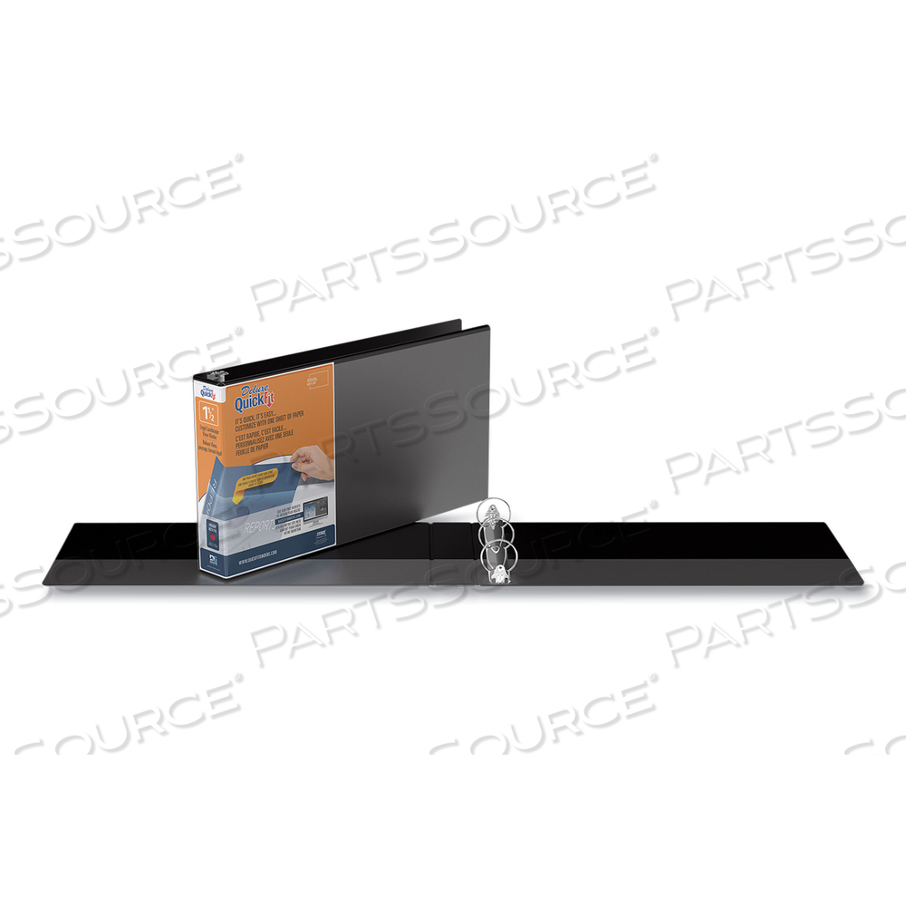 QUICKFIT LANDSCAPE SPREADSHEET ROUND RING VIEW BINDER, 3 RINGS, 1.5" CAPACITY, 14 X 8.5, BLACK by Stride QUICKFIT LANDSCAPE SPREADSHEET ROUND RING VIEW BINDER, 3 RINGS, 1.5" CAPACITY, 14 X 8.5, BLACK by Stride