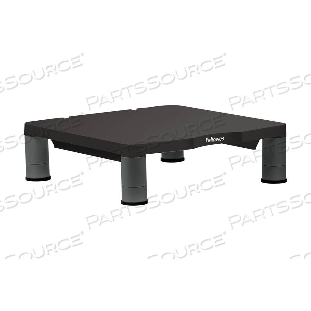 STANDARD MONITOR RISER, 13.38" X 13.63" X 2" TO 4", GRAPHITE, SUPPORTS 60 LBS 