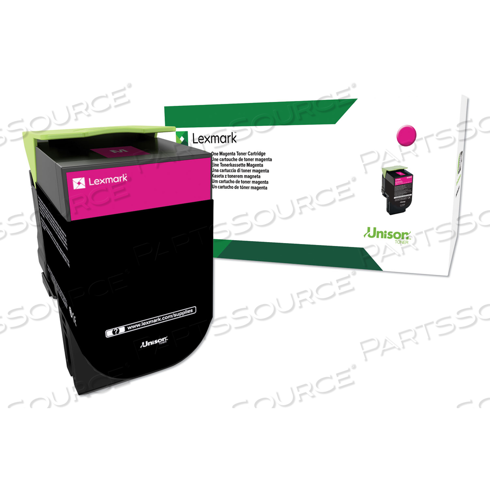 80C0HMG RETURN PROGRAM HIGH-YIELD TONER, 3,000 PAGE-YIELD, MAGENTA, TAA COMPLIANT by Lexmark