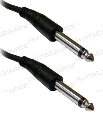 PATCH CABLE, BLACK, 28 AWG, 5 MM DIA, 1/4 IN MONO MALE PLUG, PVC JACKET, 1/4 IN MONO MALE PLUG, 6 FT, MEETS ROHS by CableWholesale PATCH CABLE, BLACK, 28 AWG, 5 MM DIA, 1/4 IN MONO MALE PLUG, PVC JACKET, 1/4 IN MONO MALE PLUG, 6 FT, MEETS ROHS by CableWholesale
