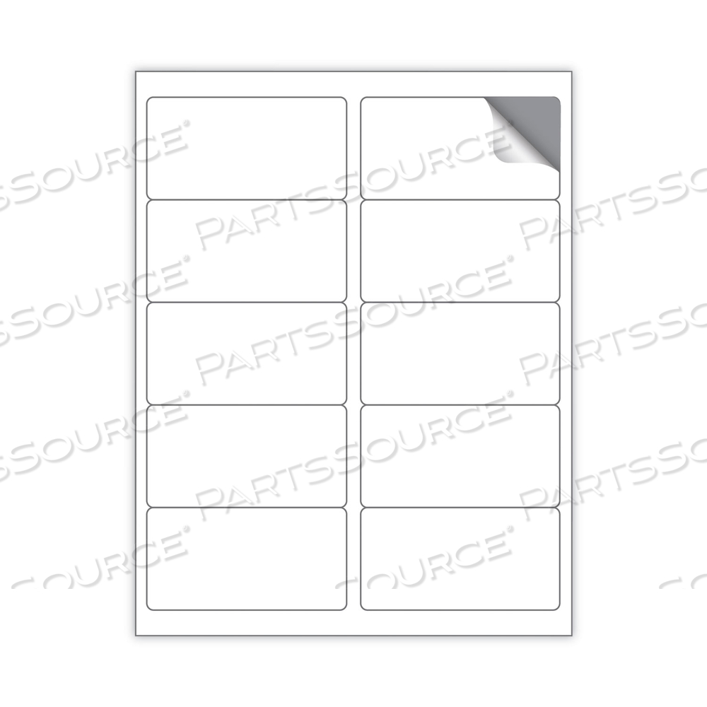 WHITE ALL-PURPOSE LABELS, 2 X 4, 2500/BOX by Maco