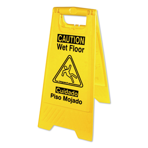 BILINGUAL YELLOW WET FLOOR SIGN, 12.05 X 1.55 X 24.3 by Impact Products