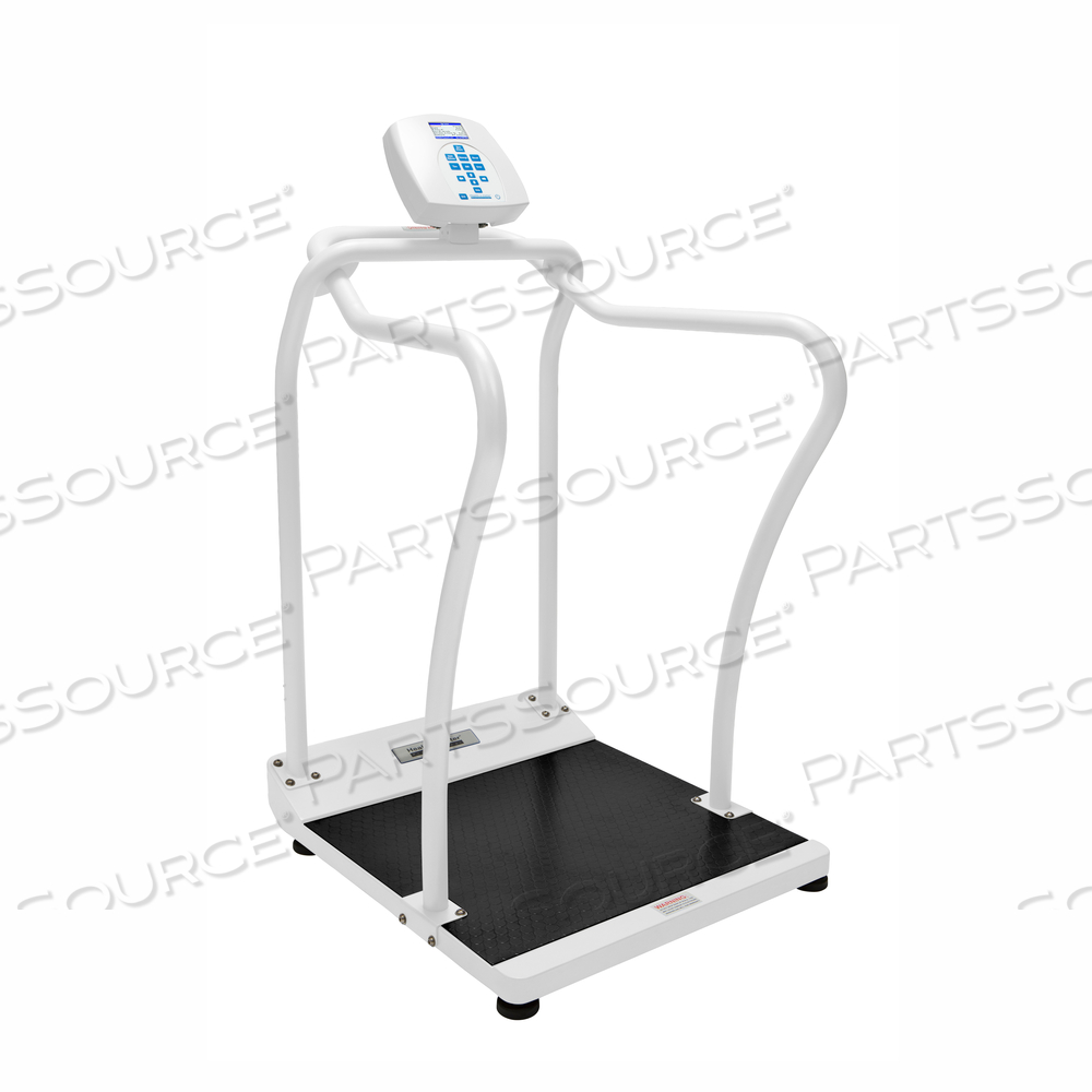 1000LB CAPACITY 0.2LB RESOLUTION 100-240V ADAPTER DIGITAL PLATFORM SCALE by Health O Meter Professional Scales