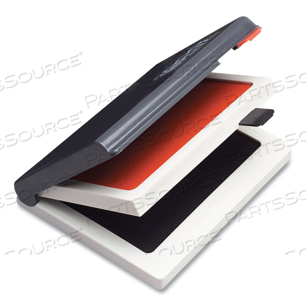 2000 PLUS TWO-COLOR FELT STAMP PAD CASE, 4" X 2", BLACK/RED by Cosco