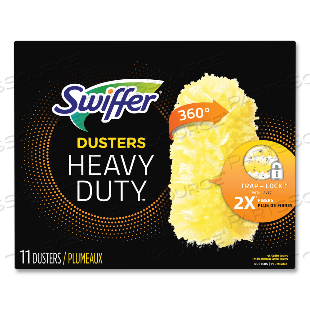 HEAVY DUTY DUSTERS REFILL, DUST LOCK FIBER, 2" X 6", YELLOW by Swiffer