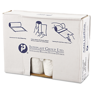 HIGH-DENSITY COMMERCIAL CAN LINERS VALUE PACK, 45 GAL, 11 MICRONS, 40" X 46", CLEAR, 25 BAGS/ROLL by Inteplast Group