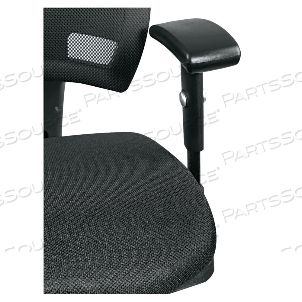 ALERA EPOCH SERIES FABRIC MESH MULTIFUNCTION CHAIR, SUPPORTS UP TO 275 LB, 17.63" TO 22.44" SEAT HEIGHT, BLACK by Alera