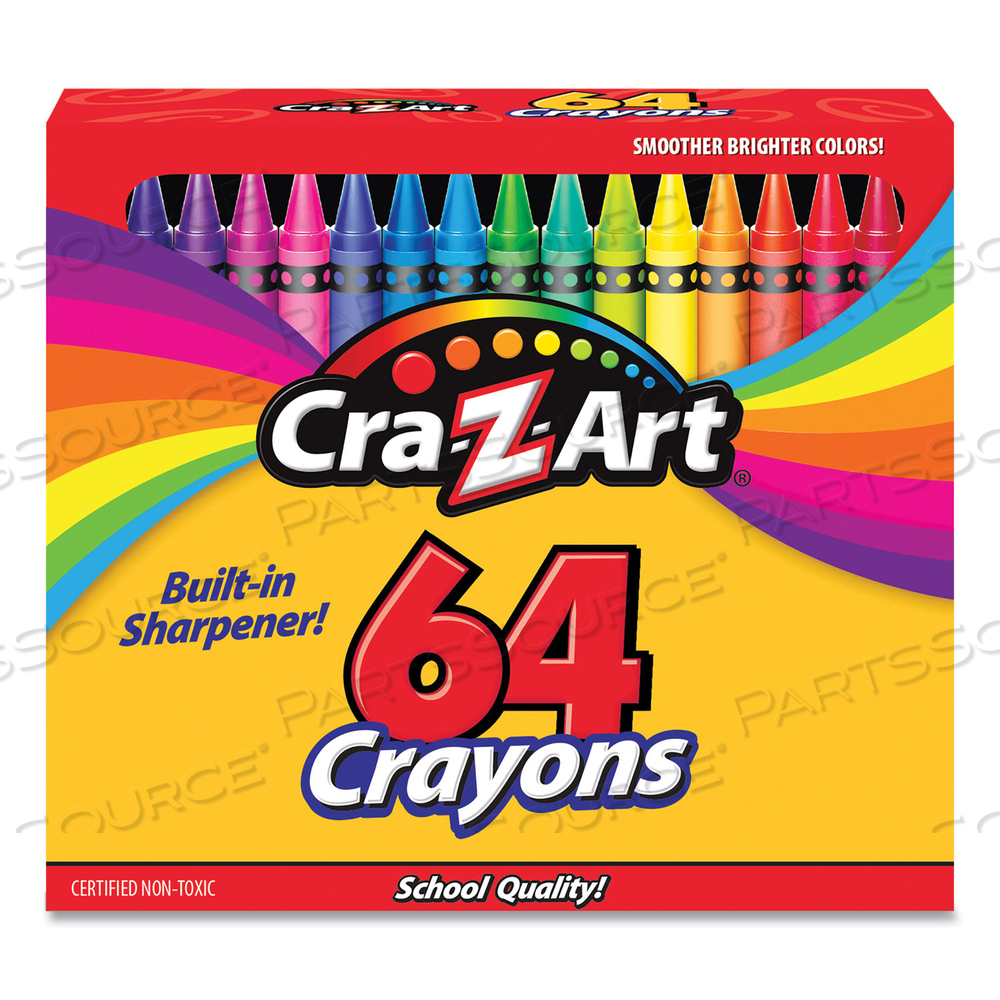 CRAYONS, 64 ASSORTED COLORS by Cra-Z-Art CRAYONS, 64 ASSORTED COLORS by Cra-Z-Art