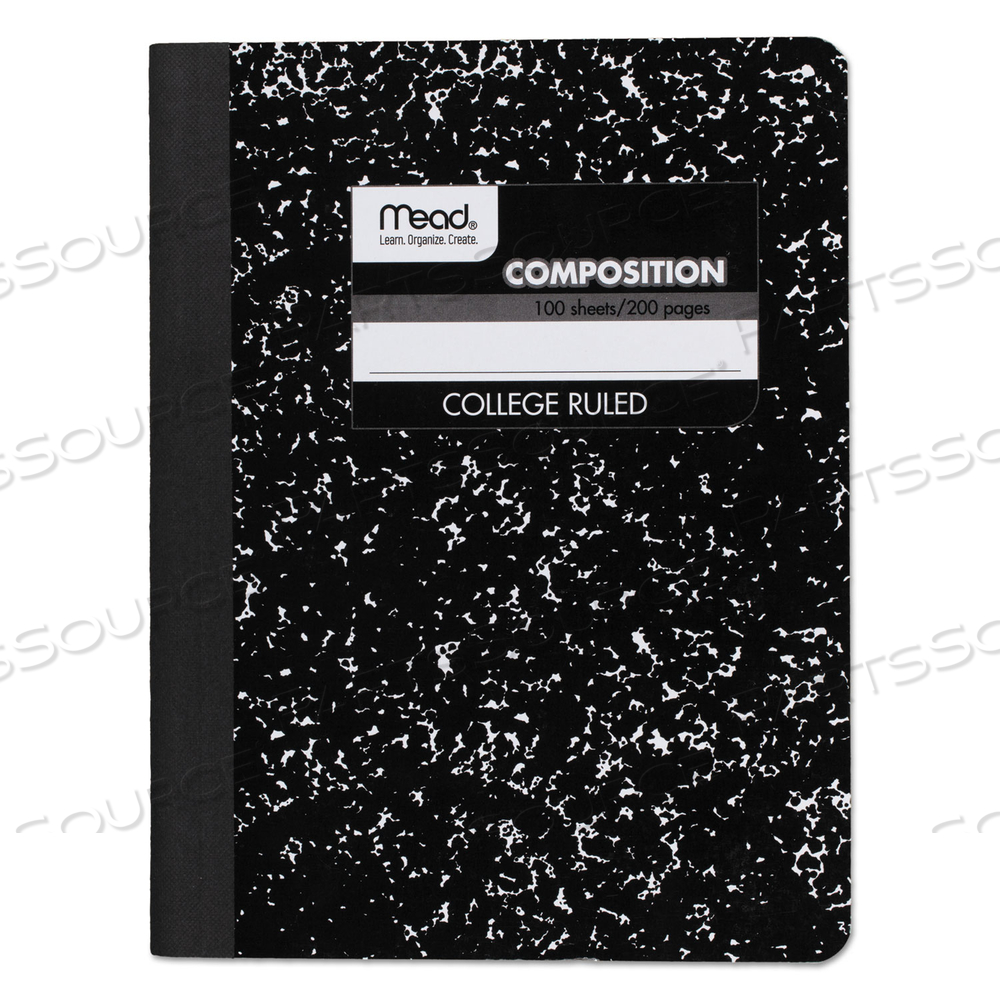 COMPOSITION NOTEBOOK, 7-1/2" X 9-3/4", COLLEGE RULED, 100 SHEETS/PAD by Mead