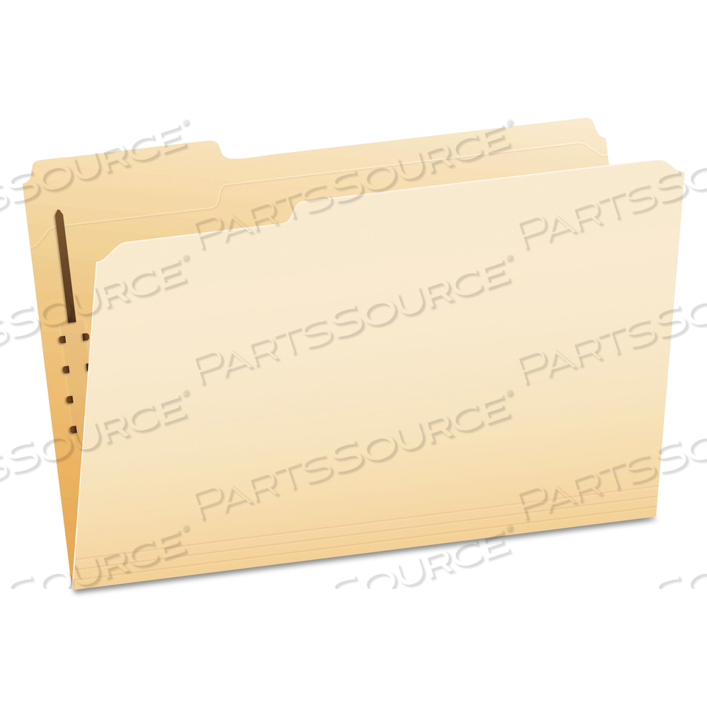 MANILA FASTENER FOLDERS, 1/3-CUT TABS, 1 FASTENER, LEGAL SIZE, MANILA EXTERIOR by Esselte Pendaflex Corp. MANILA FASTENER FOLDERS, 1/3-CUT TABS, 1 FASTENER, LEGAL SIZE, MANILA EXTERIOR by Esselte Pendaflex Corp.
