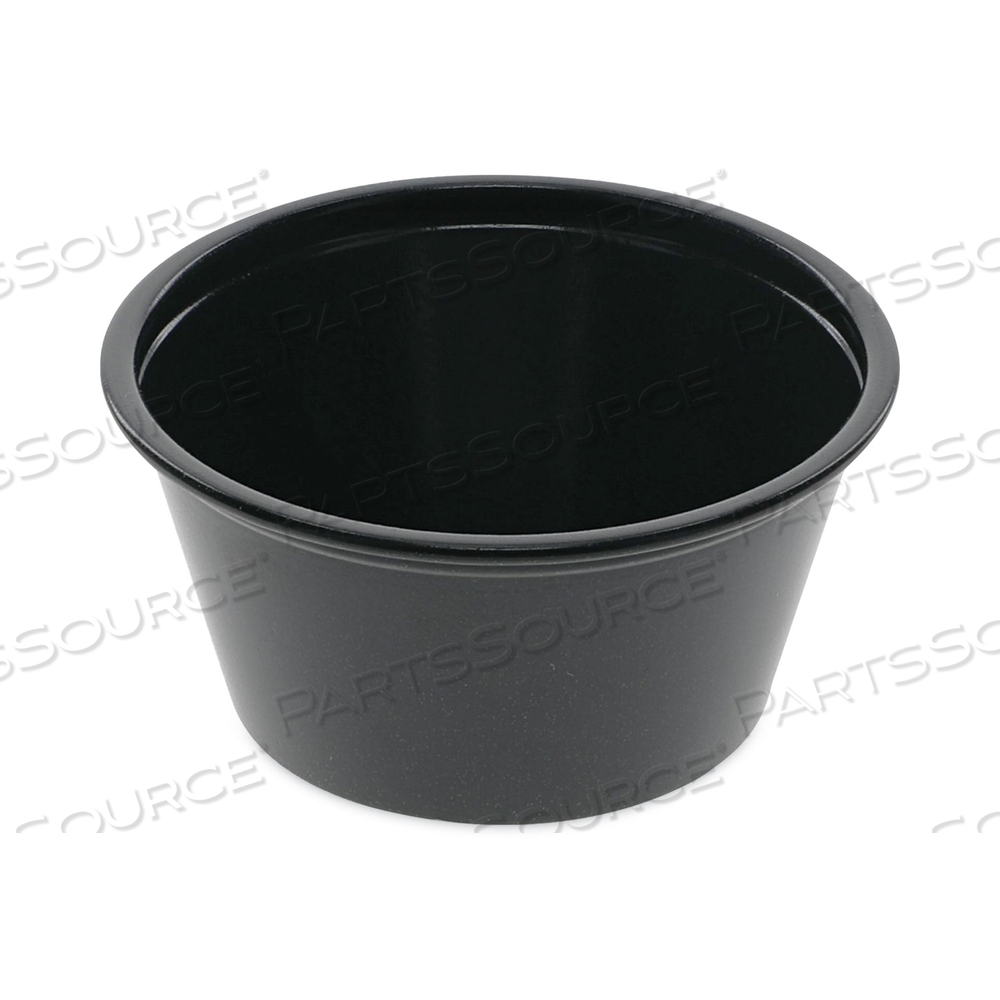 PLASTIC PORTION CUP, 2 OZ, BLACK, 200/BAG by Pactiv