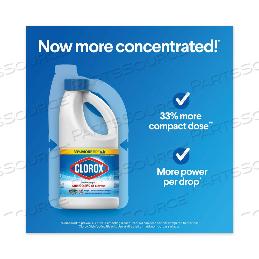 REGULAR BLEACH WITH CLOROMAX TECHNOLOGY, 43 OZ BOTTLE by Clorox