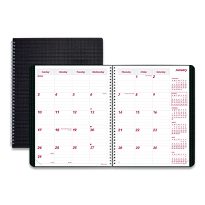 DURAFLEX 14-MONTH PLANNER, 8.88 X 7.13, BLACK COVER, 14-MONTH (DEC TO JAN): 2022 TO 2024 by Brownline