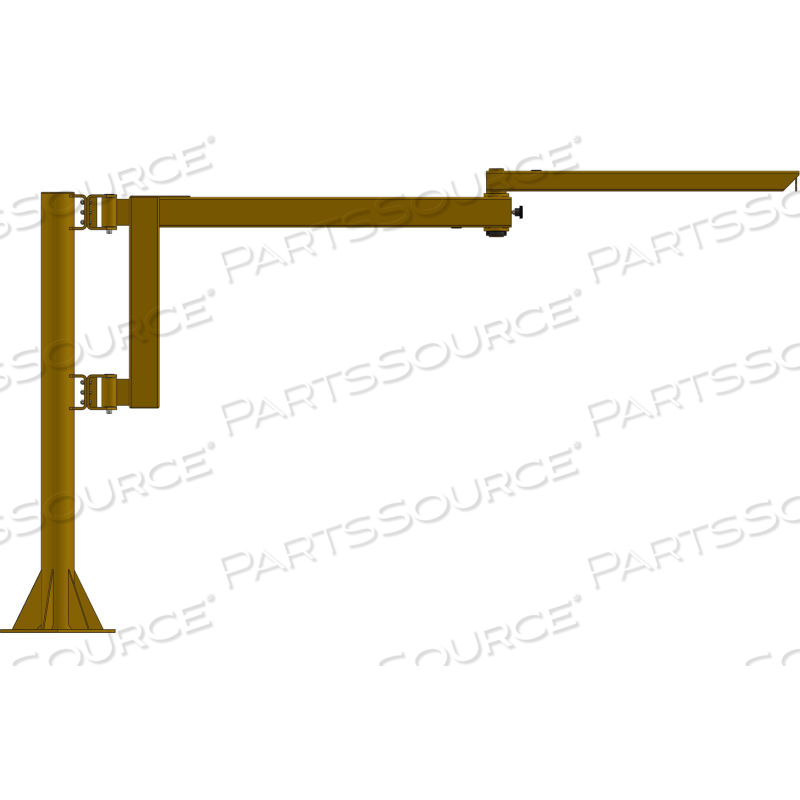 MEDIUM-DUTY FREE-STANDING ARTICULATING JIB CRANE, 250 LB. CAP, 8' SPAN, 12' UNDER BEAM HEIGHT by Contrx Industries Inc MEDIUM-DUTY FREE-STANDING ARTICULATING JIB CRANE, 250 LB. CAP, 8' SPAN, 12' UNDER BEAM HEIGHT by Contrx Industries Inc