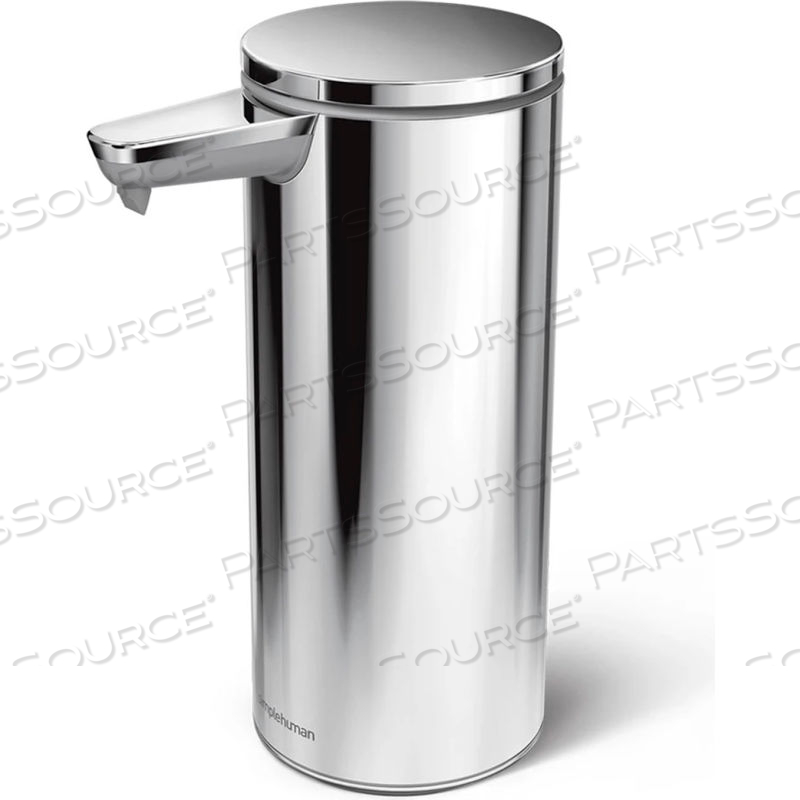 RECHARGEABLE SENSOR PUMP LIQUID SOAP/SANITIZER DISPENSER - POLISHED W/SAMPLE SOAP by Simplehuman