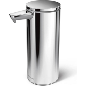 RECHARGEABLE SENSOR PUMP LIQUID SOAP/SANITIZER DISPENSER - POLISHED W/SAMPLE SOAP by Simplehuman