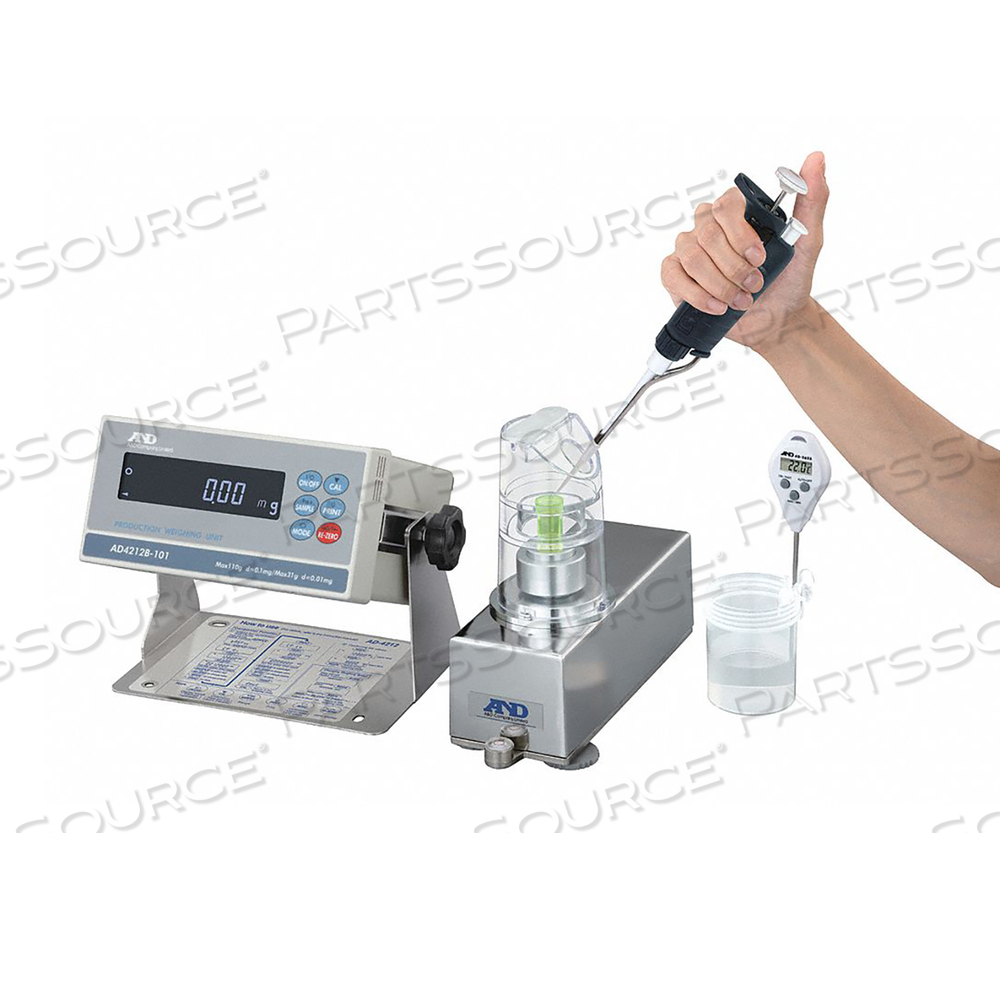 PIPETTE CALIBRATOR 1 TO 10 000 MICRON L by A&D Weighing