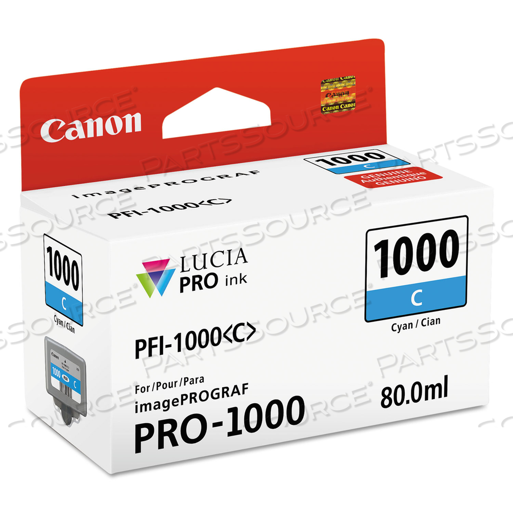0547C002 (PFI-1000) LUCIA PRO INK, CYAN by Canon (Consumer Electronics)