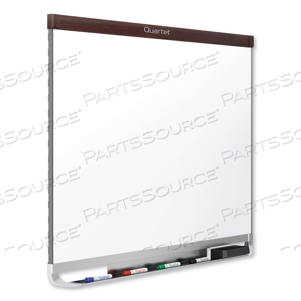 PRESTIGE 2 DURAMAX MAGNETIC PORCELAIN WHITEBOARD, 48 X 36, MAHOGANY FRAME by Quartet