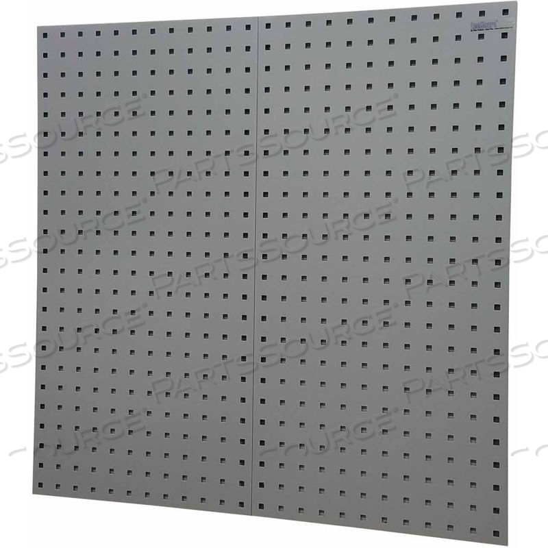 LOCBOARD 18"W X 9/16"D X 36"H, 18 GA STEEL SQ. HOLE PEGBRDS W/30 PC LOCHOOK & BIN ASSORT by Triton Products