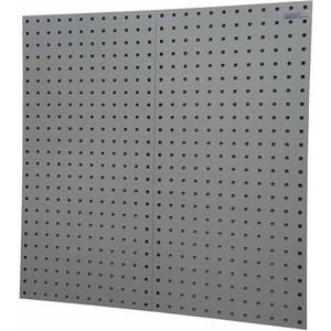 LOCBOARD 18"W X 9/16"D X 36"H, 18 GA STEEL SQ. HOLE PEGBRDS W/30 PC LOCHOOK & BIN ASSORT by Triton Products
