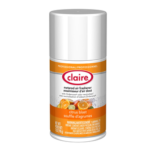 METERED AIR FRESHENER, 7 OZ AEROSOL SPRAY, CITRUS BLAST by Claire
