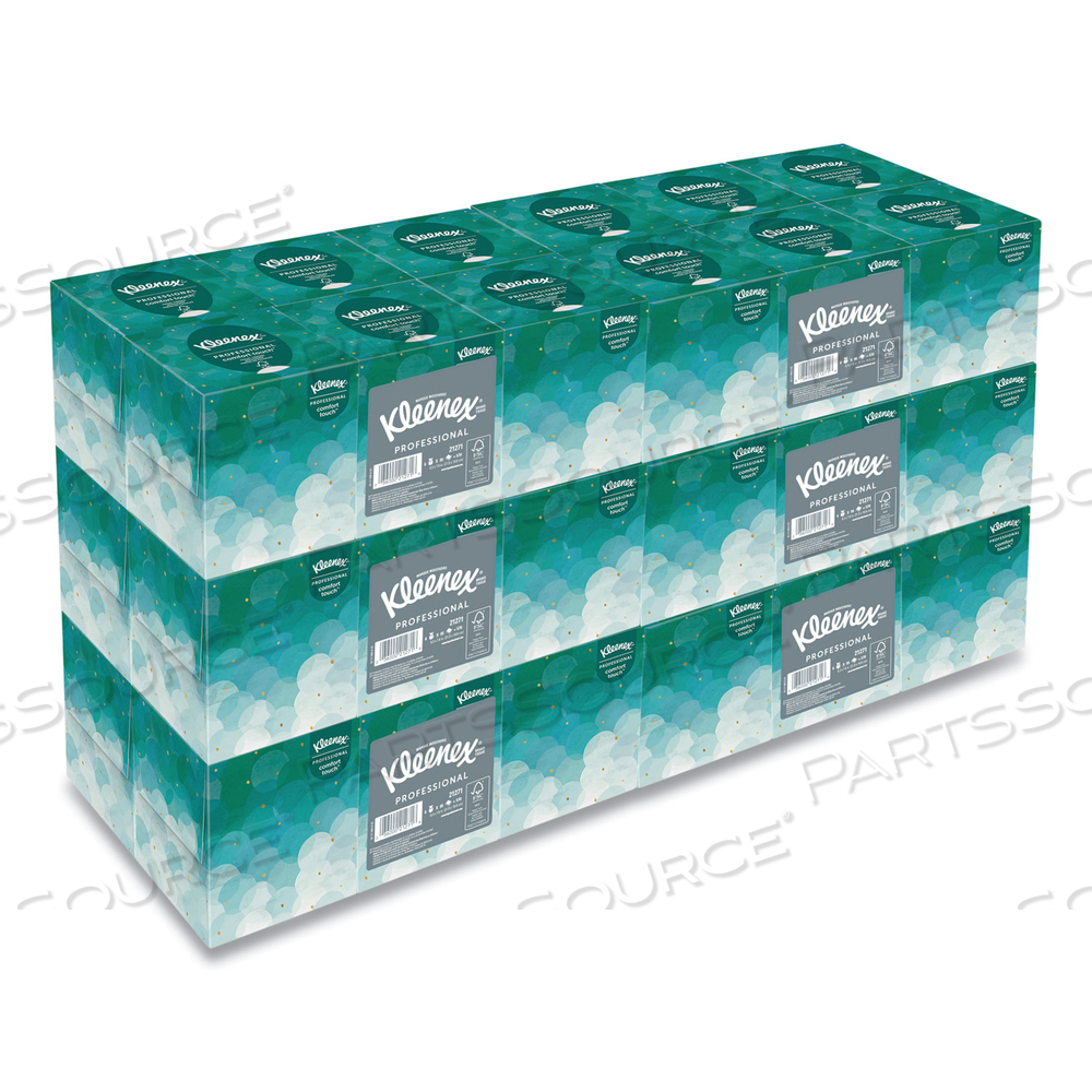BOUTIQUE WHITE FACIAL TISSUE FOR BUSINESS, POP-UP BOX, 2-PLY, 95 SHEETS/BOX/CARTON 