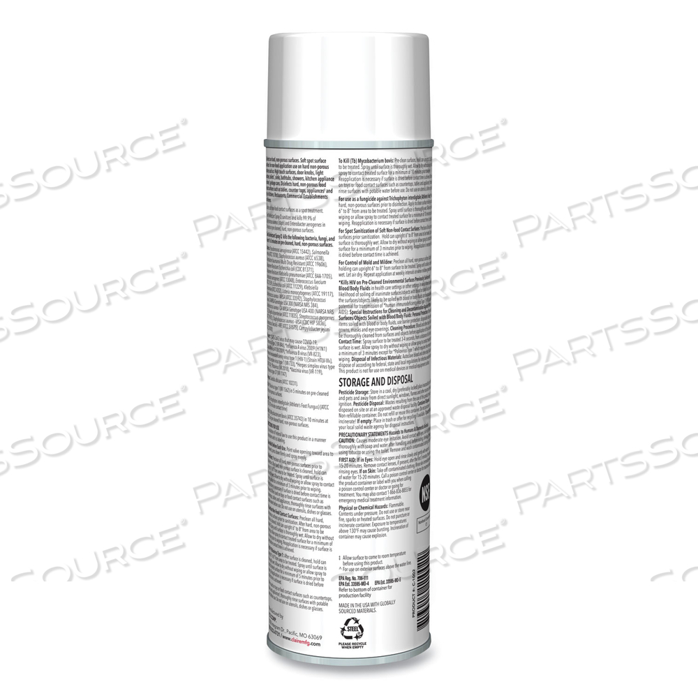 SPRAY Q DISINFECTANT, LEMON SCENT, 17 OZ AEROSOL SPRAY by Claire