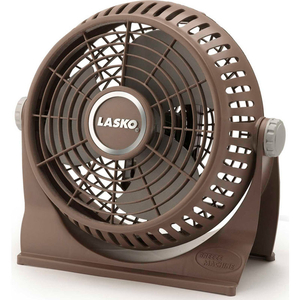 10" BREEZE MACHINE PIVOTING TABLE FAN, 2-SPEED, 110V, BROWN by Lasko