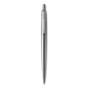 JOTTER RETRACTABLE GEL PEN, MEDIUM 0.7 MM, BLACK INK, STAINLESS STEEL BARREL by Parker