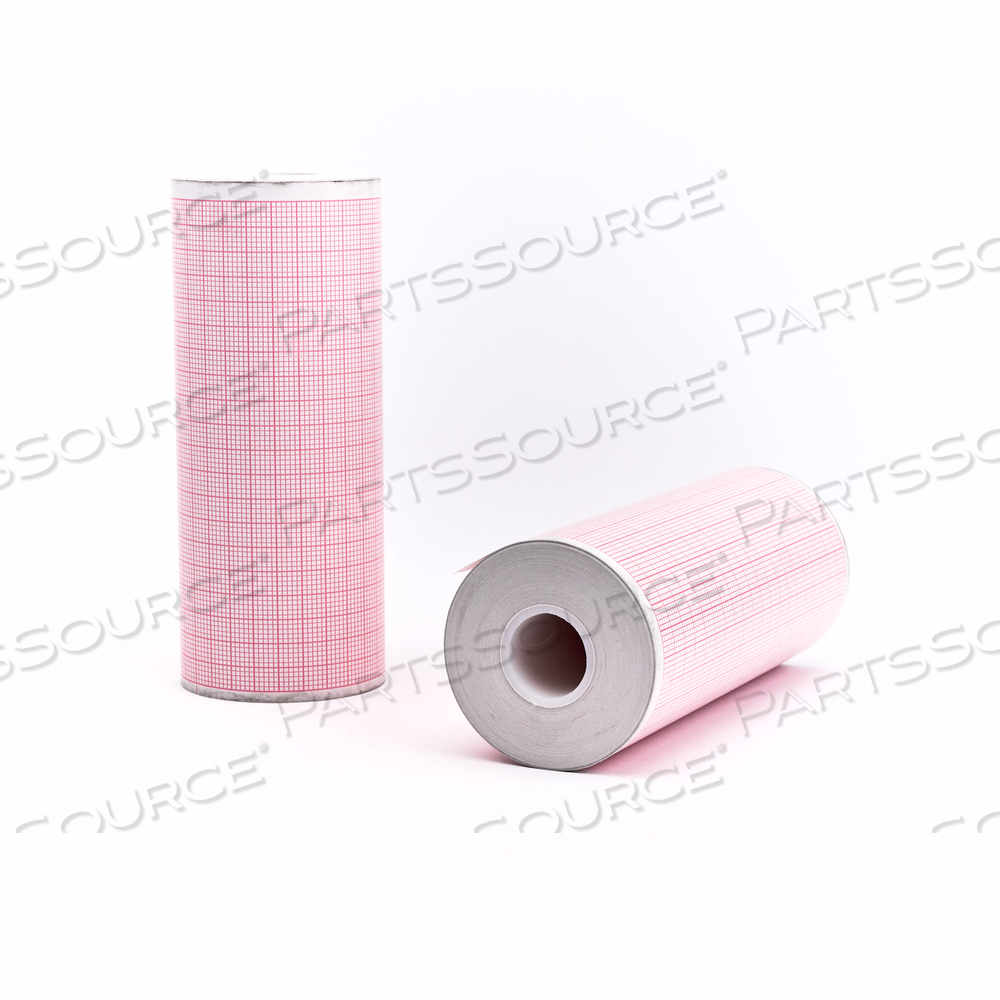 RED GRID RECORDING CHART PAPER ROLL by Physio-Control