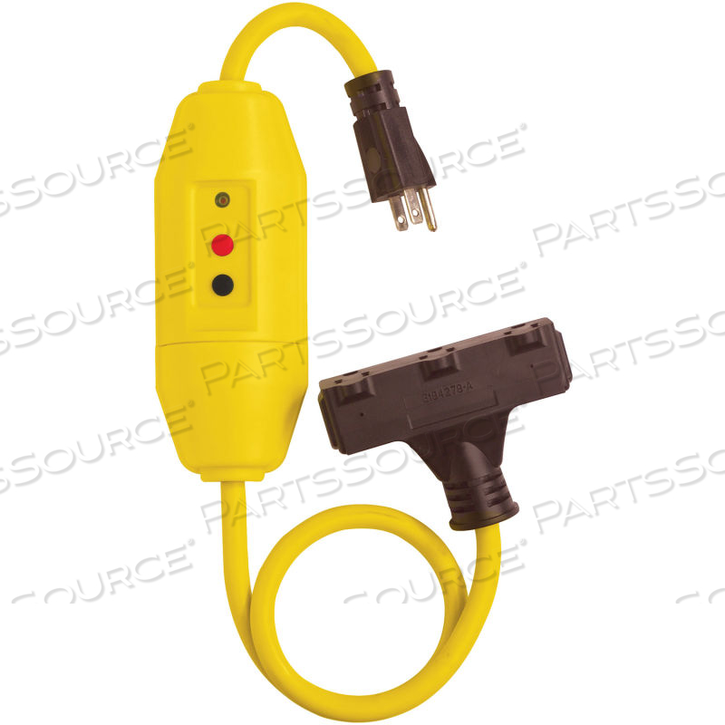 26020TC-2503 T-HEAD TRI-CORD WITH INLINE GFCI, 120V/15A, 2' 12/3 CORD, W/IND. LIGHT by Lind Equipment 26020TC-2503 T-HEAD TRI-CORD WITH INLINE GFCI, 120V/15A, 2' 12/3 CORD, W/IND. LIGHT by Lind Equipment