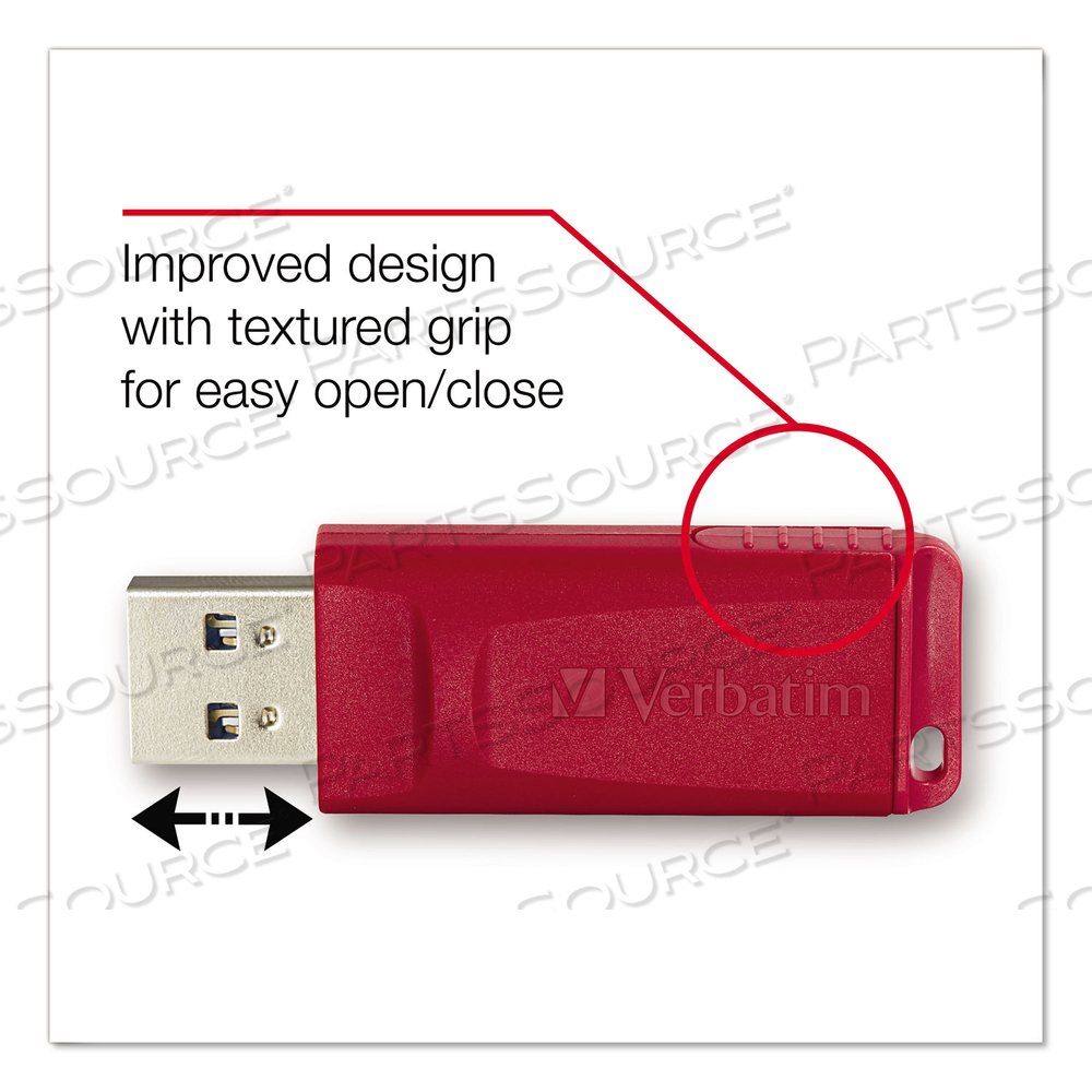 STORE 'N' GO USB FLASH DRIVE, 8 GB, ASSORTED COLORS by Verbatim STORE 'N' GO USB FLASH DRIVE, 8 GB, ASSORTED COLORS by Verbatim