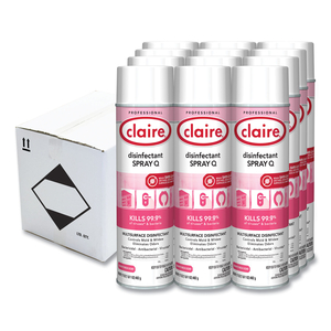 SPRAY Q DISINFECTANT, COUNTRY FRESH SCENT, 17 OZ AEROSOL SPRAY, DOZEN by Claire
