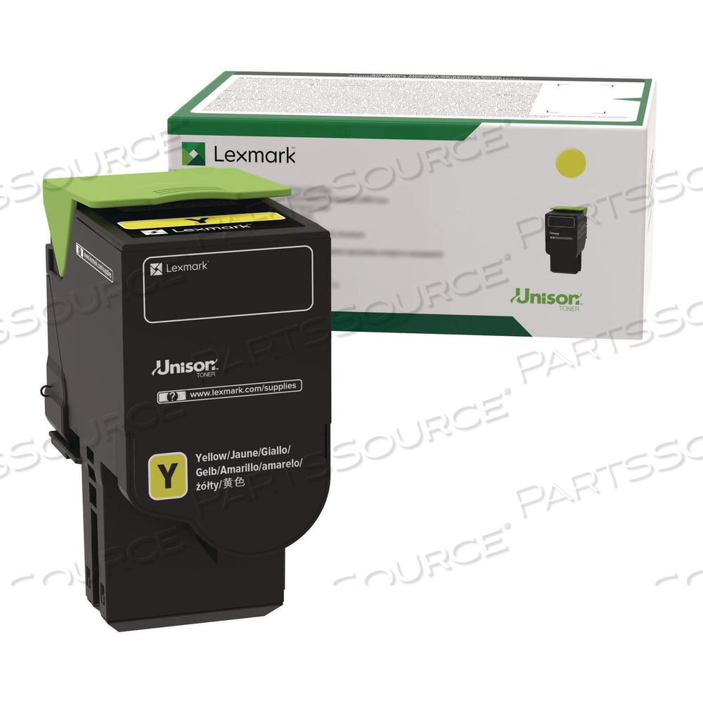 78C1XY0 RETURN PROGRAM EXTRA HIGH-YIELD TONER, 5,000 PAGE-YIELD, YELLOW by Lexmark