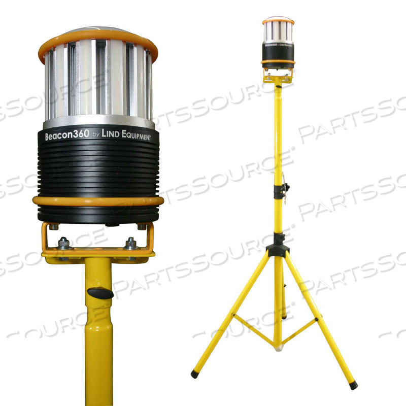 BATTERY OPERATED BEACON 360, 45W, 4500K, 6000L, W/ADJ. TRIPOD 
