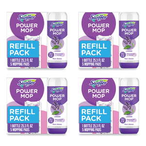 POWERMOP CLEANING SOLUTION AND PADS REFILL PACK, LAVENDER, 25.3 OZ BOTTLE AND 5 PADS PER PACK, 4 PACKS/CARTON by Swiffer POWERMOP CLEANING SOLUTION AND PADS REFILL PACK, LAVENDER, 25.3 OZ BOTTLE AND 5 PADS PER PACK, 4 PACKS/CARTON by Swiffer