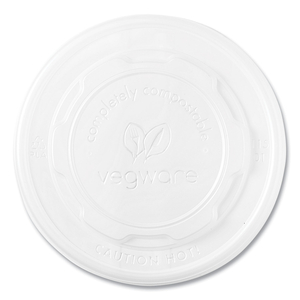 115-SERIES FLAT HOT LIDS, FOR USE WITH 115-SERIES SOUP CONTAINERS, WHITE, PLASTIC by Vegware