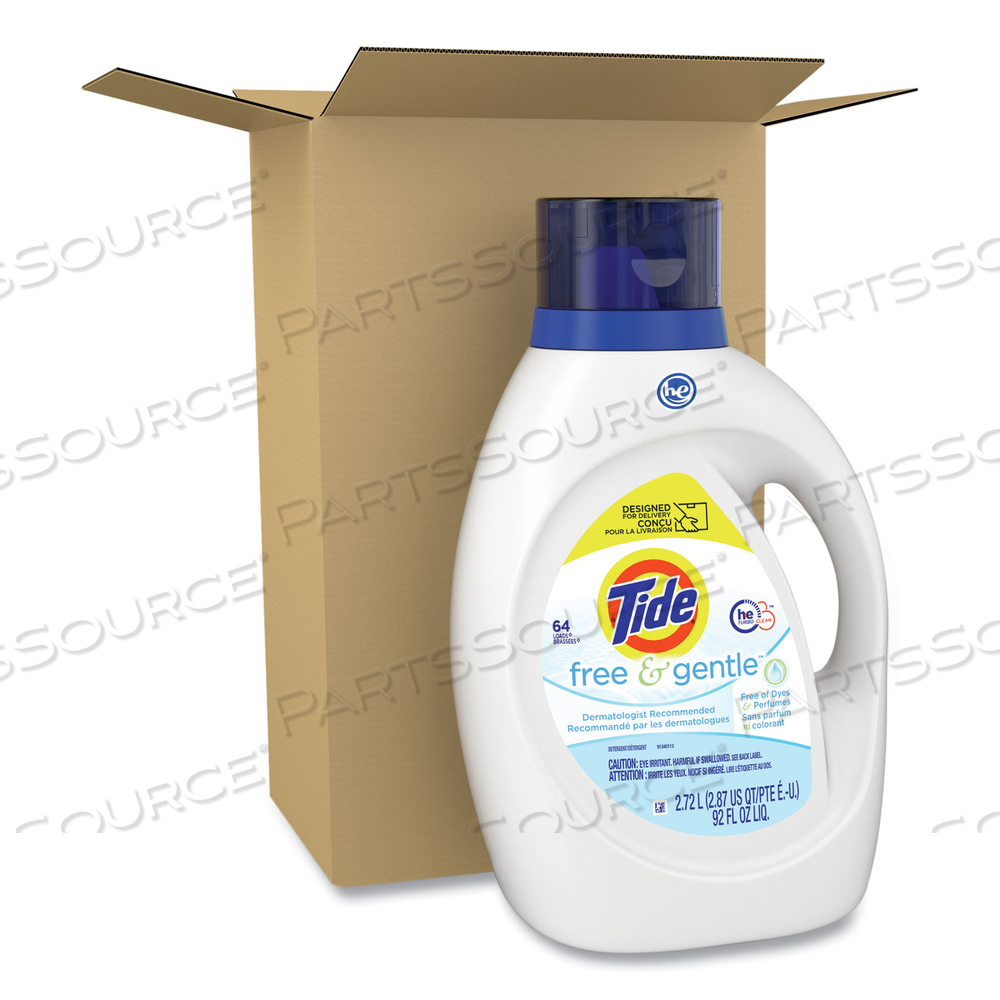 FREE AND GENTLE LIQUID LAUNDRY DETERGENT, UNSCENTED, 92 OZ BOTTLE by Tide FREE AND GENTLE LIQUID LAUNDRY DETERGENT, UNSCENTED, 92 OZ BOTTLE by Tide