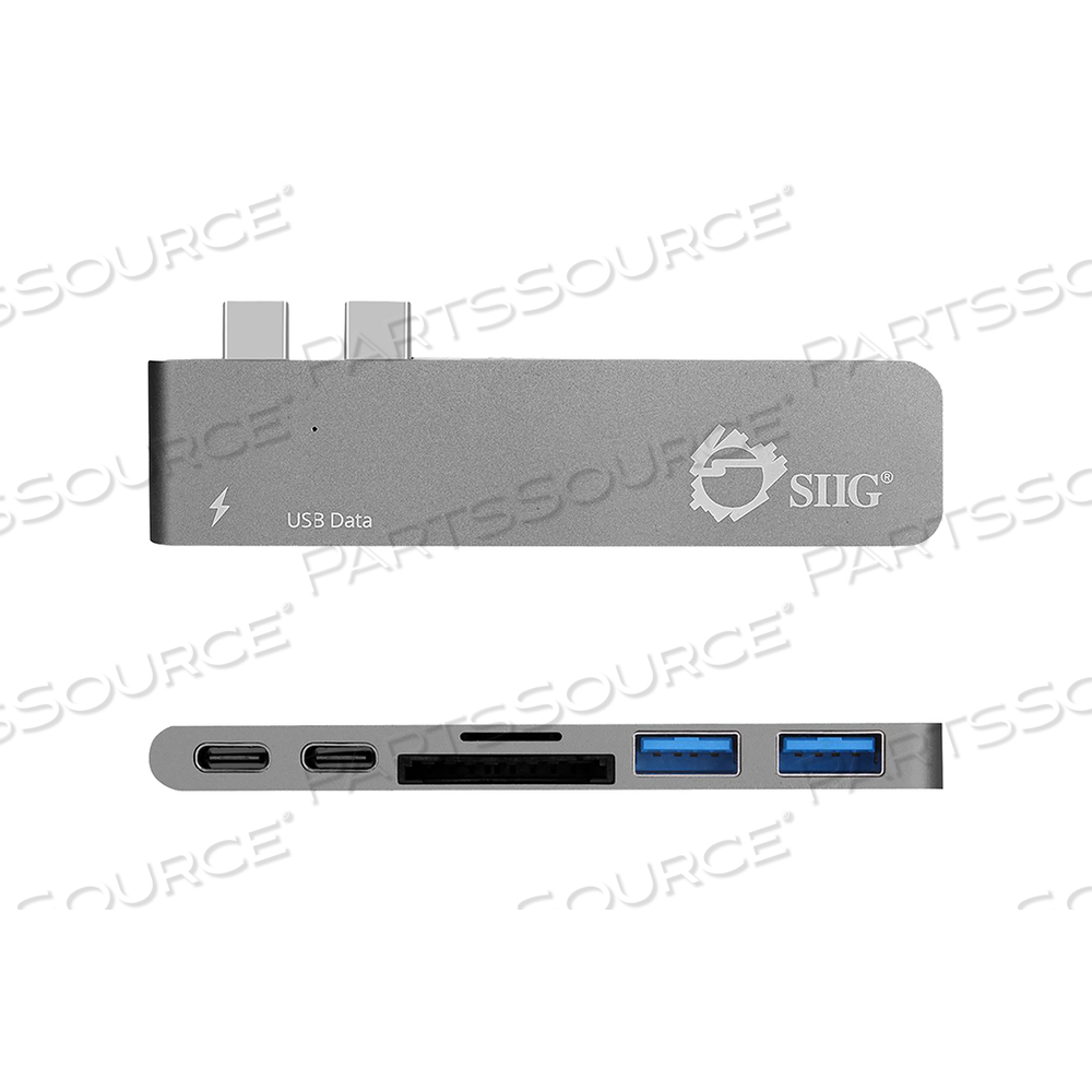 SIIG THUNDERBOLT 3 USB-C HUB WITH CARD READER & PD ADAPTER, DOCKING STATION, USB-C 3.1 / THUNDERBOLT 3 by SIIG, Inc.