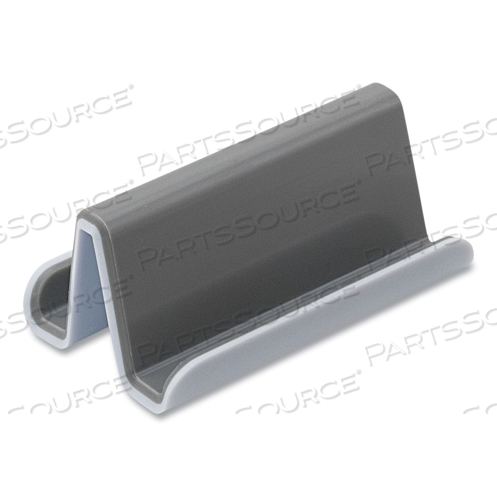 FUSION DOUBLE-SIDED BUSINESS CARD HOLDER, HOLDS 2.25 X 4 CARDS, POLYPROPYLENE, GRAY/WHITE by Advantus