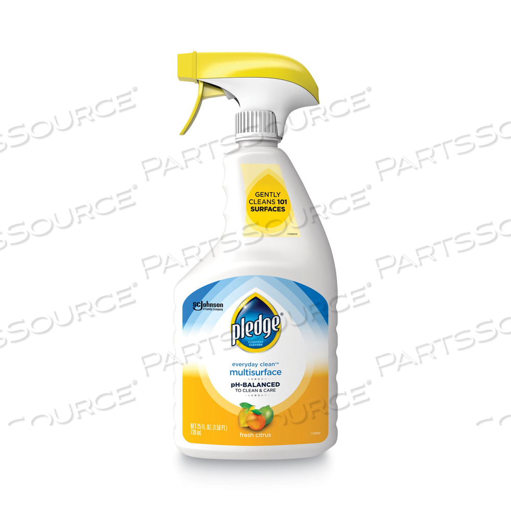 PH-BALANCED EVERYDAY CLEAN MULTISURFACE CLEANER, CLEAN CITRUS SCENT, 25 OZ TRIGGER SPRAY BOTTLE by Pledge