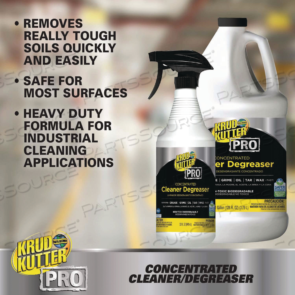 CONCENTRATED CLEANER DEGREASER, 1 GAL BOTTLE by Krud Kutter CONCENTRATED CLEANER DEGREASER, 1 GAL BOTTLE by Krud Kutter