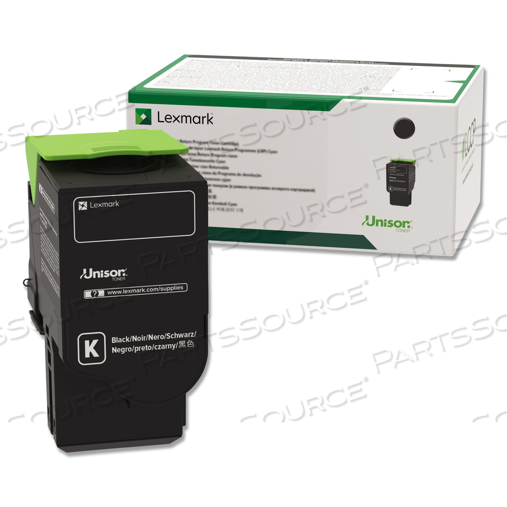 78C1UK0 RETURN PROGRAM TONER, 10,500 PAGE-YIELD, BLACK by Lexmark