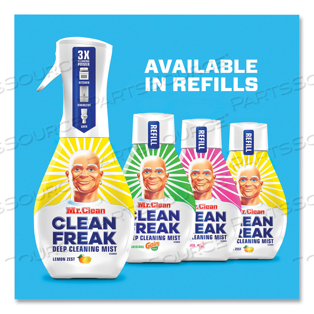 CLEAN FREAK DEEP CLEANING MIST MULTI-SURFACE SPRAY REFILL, LEMON ZEST, 16 OZ REFILL BOTTLE 