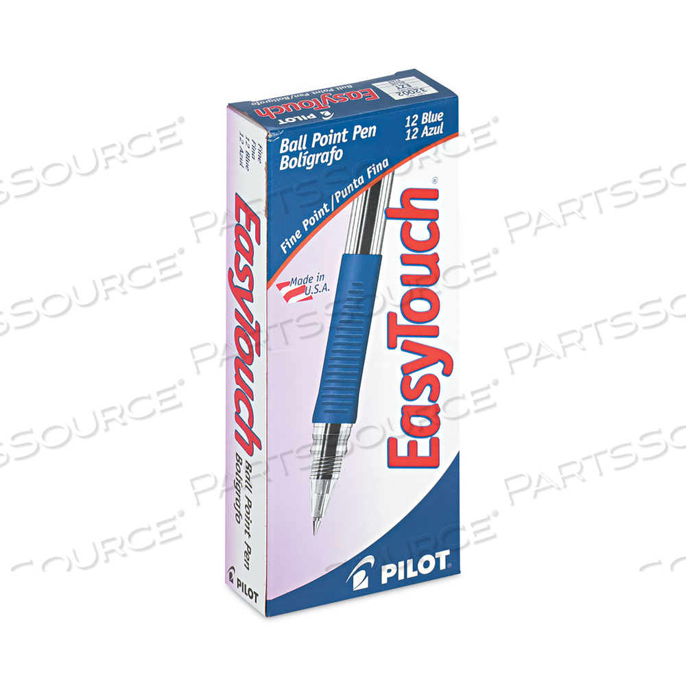 EASYTOUCH BALLPOINT PEN, STICK, FINE 0.7 MM, BLUE INK, CLEAR BARREL 