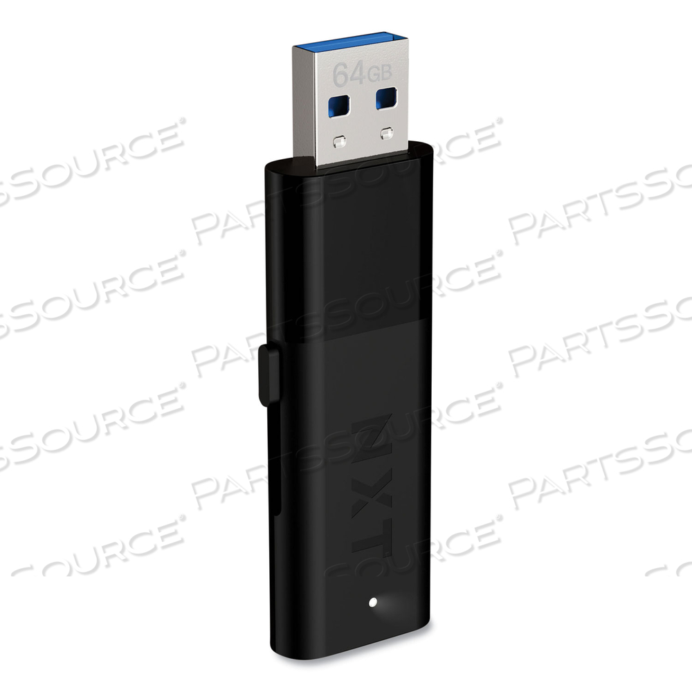 USB 3.0 FLASH DRIVE, 64 GB, BLACK, 2/PACK by NXT Technologies