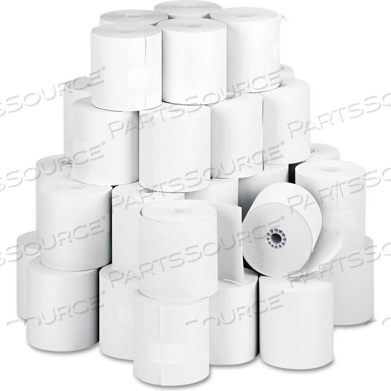 PAPER ROLLS, 3" X 150', WHITE, 50 ROLLS/CARTON by PM Company PAPER ROLLS, 3" X 150', WHITE, 50 ROLLS/CARTON by PM Company