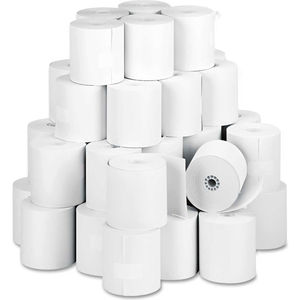 PAPER ROLLS, 3" X 150', WHITE, 50 ROLLS/CARTON by PM Company PAPER ROLLS, 3" X 150', WHITE, 50 ROLLS/CARTON by PM Company