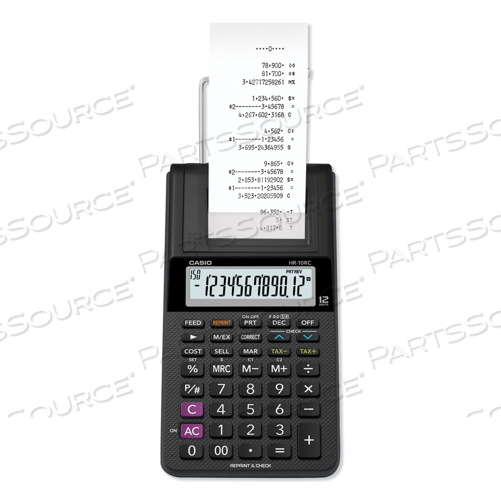 HR-10RC HANDHELD PORTABLE PRINTING CALCULATOR, BLACK PRINT, 1.6 LINES/SEC by Casio HR-10RC HANDHELD PORTABLE PRINTING CALCULATOR, BLACK PRINT, 1.6 LINES/SEC by Casio